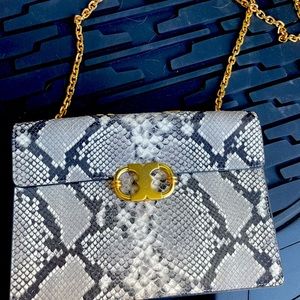 Tory Burch snakeskin leather crossbody barely used